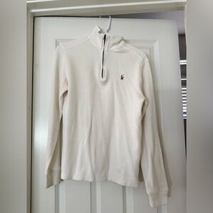 Polo Ralph Lauren Kids White Zip-Up Sweater